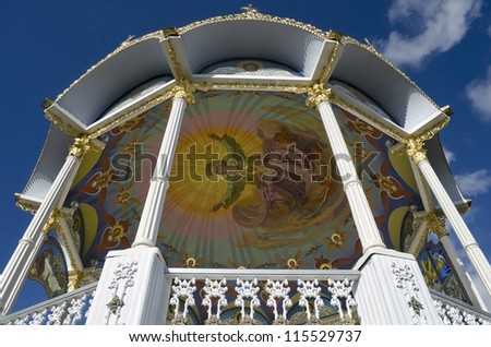 POCHAEV, UKRAINE - OCTOBER 05: In Pochaev Lavra (Pochayiv Lavra) open access to holy sites on October 05, 2012 in Pochaev, Ukraine. In the photo - the chapel with the image of God.