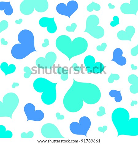 Blue Heart Background, Abstract