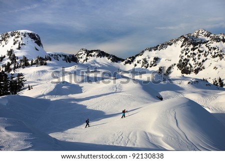 Snowshoeing at Mt Baker, Washington, USA