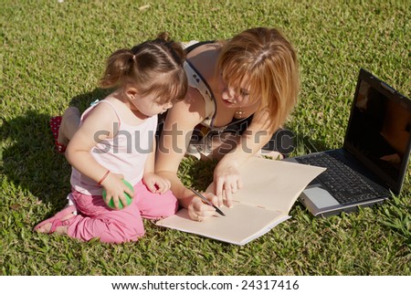 The training daughter to write mother