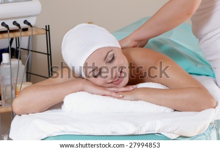 lovely lady in massage salon