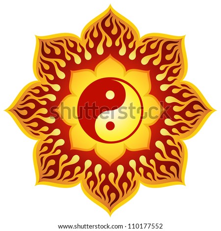 Yin Yang Lotus Design