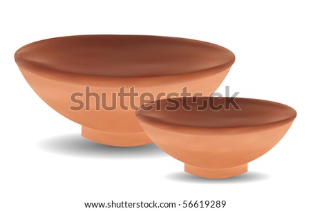 oil lamp vector. stock vector : Diwali Earthen Oil Lamps (Vector)