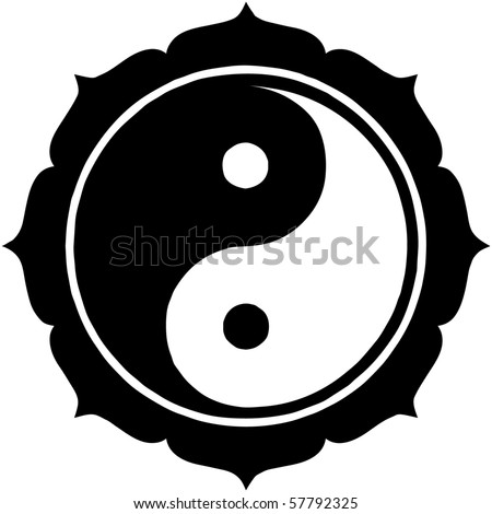 Yu-Hisui Hasugami - Jade, the Monk Girl Stock-vector-lotus-yin-yang-sign-57792325