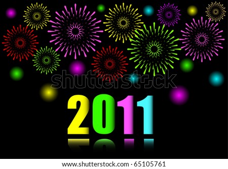 new years fireworks wallpaper. stock vector : New Year#39;s