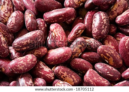 String bean grains close up