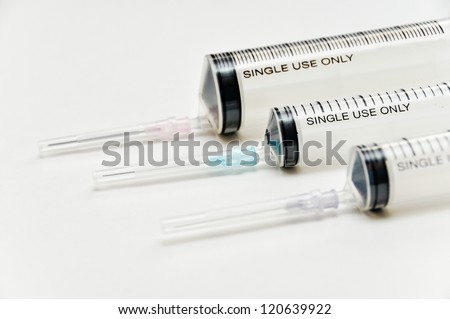 hypodermic syringe and needle