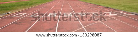 Old Athletics Track Lane Numbers