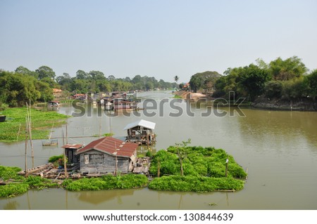 House on the river at Thailand
