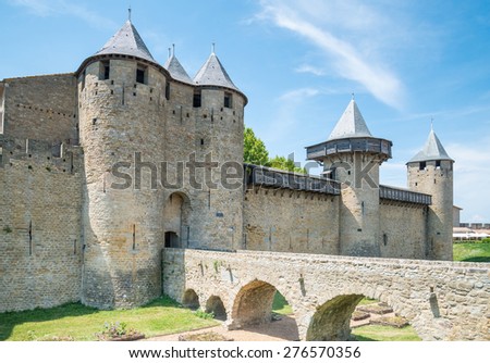 Fortress of Carcassonne in southern France - Languedoc, France