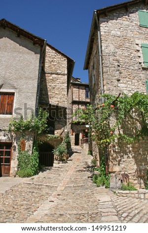 Saint-Enimie village, Gorges du Tarn, France.