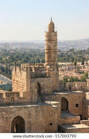 Tower of David, Jerusalem. A view of Tower of David, Jerusalem, Israel.