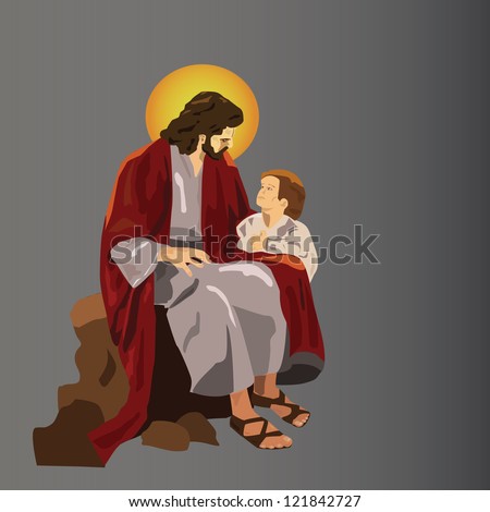 Jesus sitting with a child Jesus sitting with a child