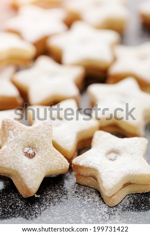 Delicious biscuit cake star shaped