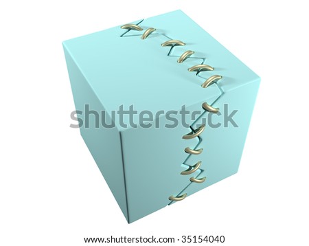 The conceptual image of repairing of broken thing (cube)
