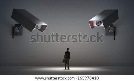 Video Surveillance And Privacy Issues Concept Illustration.