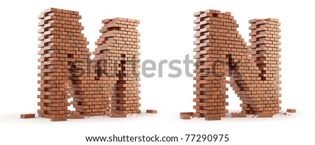 3D font build out of bricks based on the OpenSans font 3D font build out of bricks based on the OpenSans font