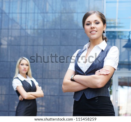 Two young attractive business women