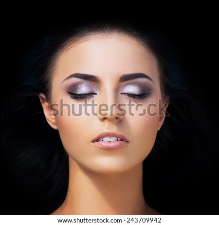 Spa portrait of young and beautiful girl. Complexion and hairstyle concept.