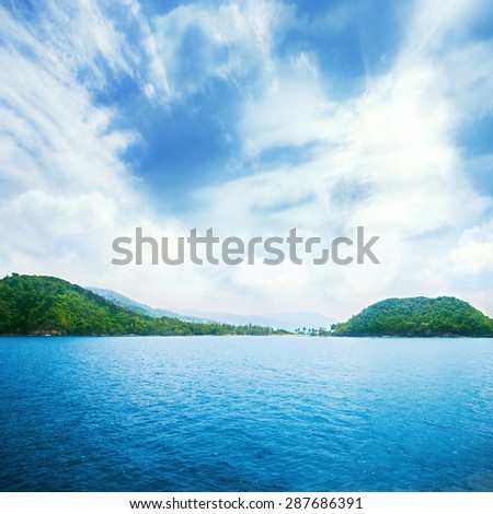 Sea, sky and land. Thailand nature.