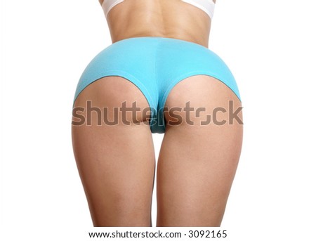 stock photo Ass of beautiful young female sportsman isolated on white