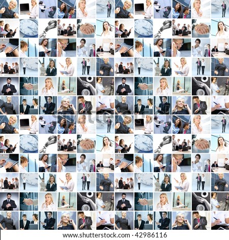 Business collage made of many business pictures Business collage made of many business pictures