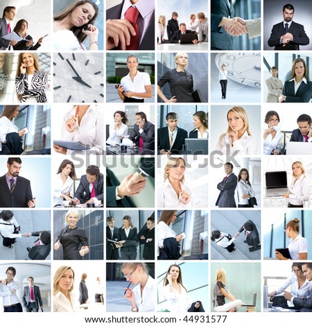 Business collage made of many business pictures Business collage made of many business pictures