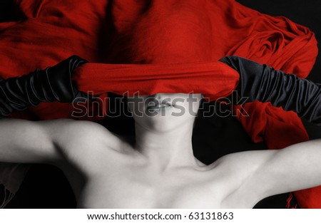 bizarre photo of young attractive woman