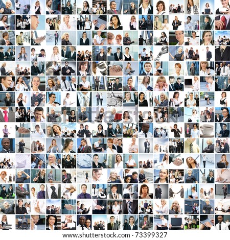Great collage made of about 250 different business photos