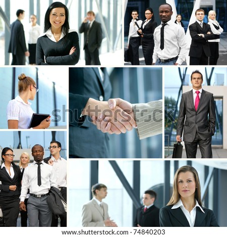 Business collage made of some images