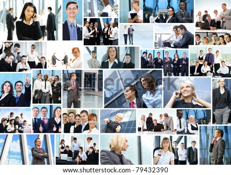 Great collage made of many different images about business style of life