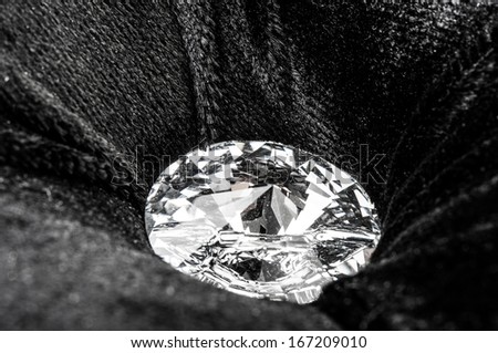 round diamond - isolated on black background with clipping path