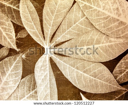 Abstract seamless pattern with leaves Background grunge texture
