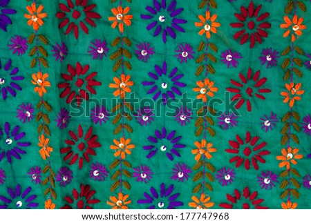 Indian pattern on fabric