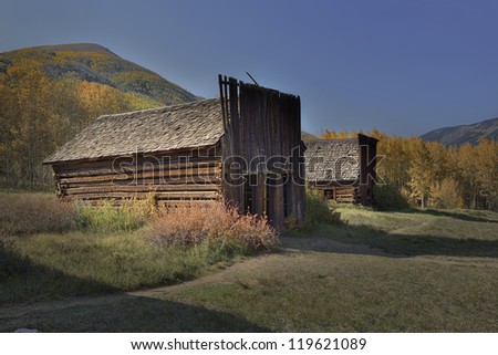 Ashcroft ghost town in Colorado during fall