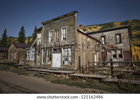 St Elmo ghost town in Colorado during fall
