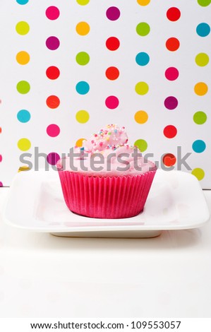 Happy birthday cupcake wallpaper card background