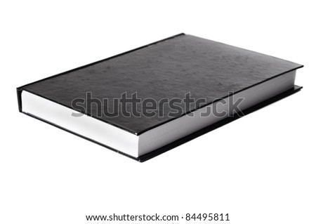 isolated black book on a white background for cutout