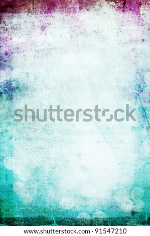 beautiful water color on vintage paper textured background with pink and aqua