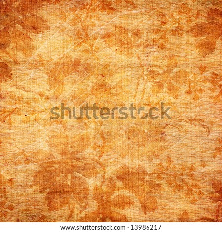 Old-Fashioned Wallpaper With Floral Elemens Stock Photo 13986217