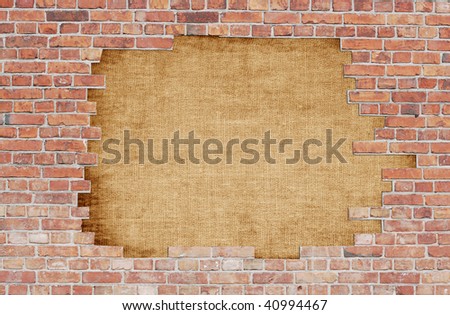 Aged wall with canvas texture