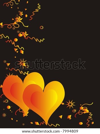 black love heart pictures. stock photo : Two Love Hearts