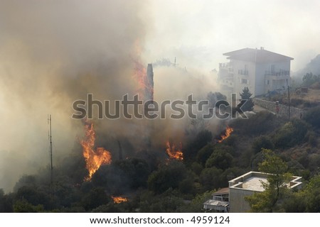 Fire at the island of samos, greece 2007