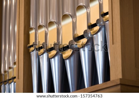Details form A historic pipe organ in church