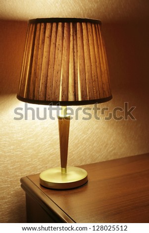 lamp in the room on the table