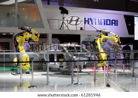 MOSCOW - SEP 5: Hyundai, Moscow international motor show 2010 on September 5, 2010 in Moscow, Russia