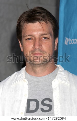 Nathan Fillion arriving at the Robot Chicken Skate Party Bus Tour Event  at Skateland, in Northridge,  CA on August 1, 2009