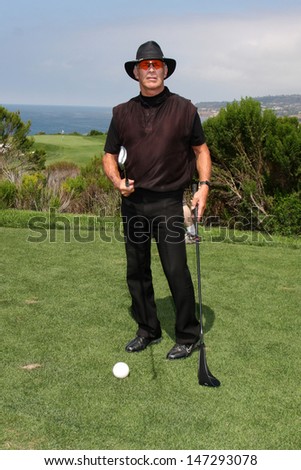 Chad Everett playing golf at the LAPD Annual Golf Tournament at Trump National Golf Course in Rancho Palos Verdes, CA on August 1, 2009