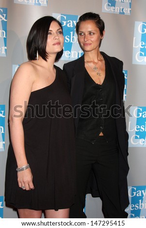 Jodi Lyn O\'Keefe with guest arriving at the Gay & Lesbian Center \
