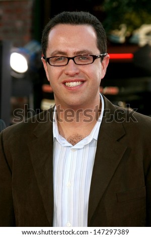 Subway spokesman Jared S. Fogle  arriving at the Premiere of 